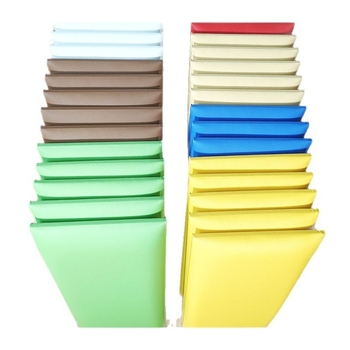 Valódi bőr antiütközés falvédő ovodai oszlophoz tatami környezetben, modern egyszerű stílus, egyszínű mintázat, vastag puha töltés