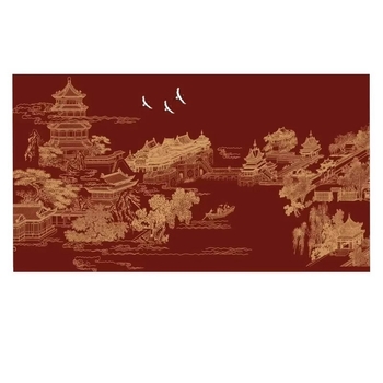 Fali borítás - Vintage 3D loft falikép magán helyiséghez, selyem, foltálló, 3-szintű kompozíció