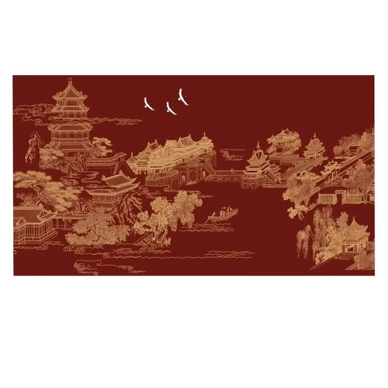 Fali borítás - Vintage 3D loft falikép magán helyiséghez, selyem, foltálló, 3-szintű kompozíció