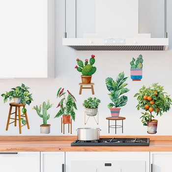 PVC nálepka na stenu s rastlinným vzorom, nepremokavá, 1 ks, do obývačky, spálne, pracovne, vstupnej haly