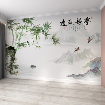 8D κινεζικού στυλ ταπετσαρία με peony και πουλιά – τοίχος διακόσμησης, ανθεκτικό σε λεκέδες, συνθετικές ίνες, νέος κινεζικός στυλ, τύπος μοτίβου