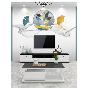 Zidni tapet za dnevni boravak s geometrijskim motivom pera, brend Orange art mural; materijal: svila; funkcija: otporna na prljanje; stil: moderni minimalizam; kategorija: zidna tkanina.
