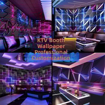 Tapet pentru perete 3D stereo, design geometric tehnologic, material din mătase, anti-poluare, model cu trei niveluri