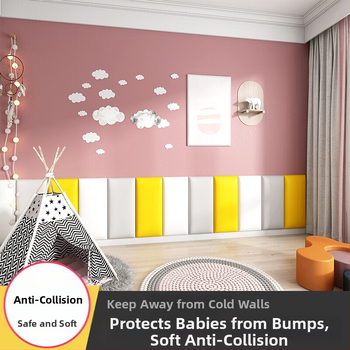 Mīksts sienas aizsargs bērnu istabai, anti šoku aizsargs ar pašlīmējošu aizmuguri, mūsdienīgs minimālisma stils, vienkrāsains raksts, Bang zīmols, piemērots dzīvojamai istabai, guļamistabai un studijai