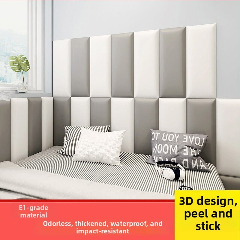 Mīksts sienas aizsargs bērnu istabai, anti šoku aizsargs ar pašlīmējošu aizmuguri, mūsdienīgs minimālisma stils, vienkrāsains raksts, Bang zīmols, piemērots dzīvojamai istabai, guļamistabai un studijai