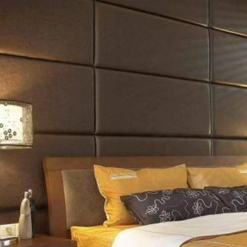 Puha falpanelek hálószobába és nappaliba – bőr + szivacs + alaplemez, mintázat: Solid, élek befejezése