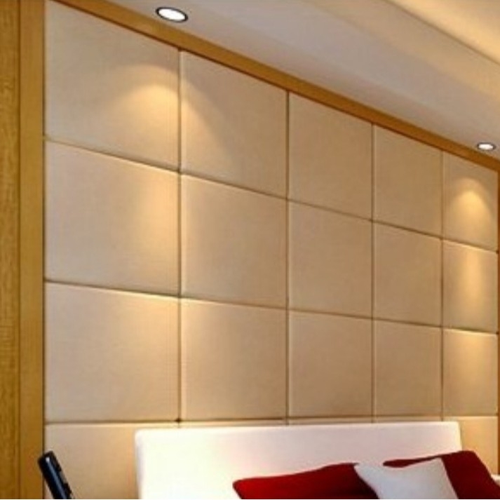 Puha falpanelek hálószobába és nappaliba – bőr + szivacs + alaplemez, mintázat: Solid, élek befejezése