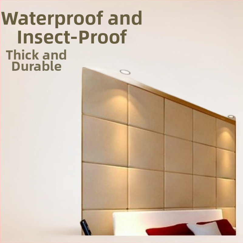 Puha falpanelek hálószobába és nappaliba – bőr + szivacs + alaplemez, mintázat: Solid, élek befejezése