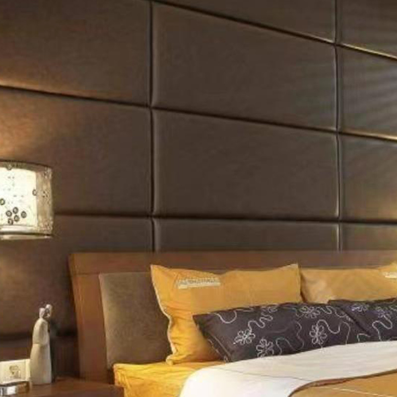 Puha falpanelek hálószobába és nappaliba – bőr + szivacs + alaplemez, mintázat: Solid, élek befejezése