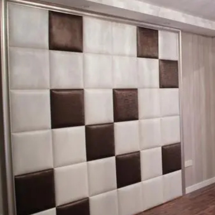 Tapícázott falpanel, szabálytalan alakú; Anyag: bőr, hab, alátétlemez; Stílus: modern minimalista; Mintázat: egységes; Testreszabható: igen; Térhasználat: nappali, hálószoba, dolgozószoba, kereskedelmi terek