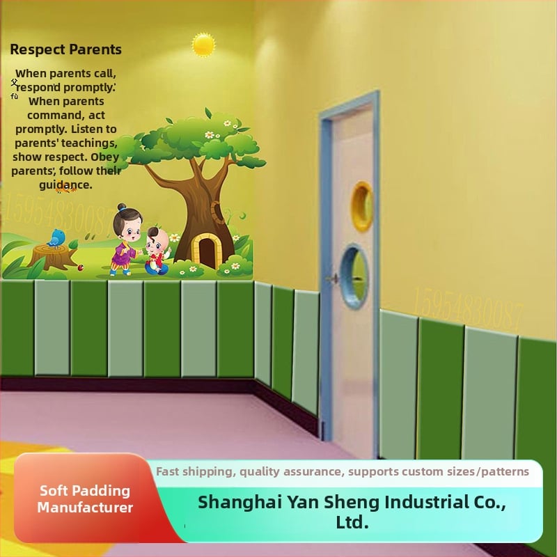 Персонализирани стенни меки панели за класни стаи — звукоизолация и удароустойчивост, модерен минималистичен стил, едноцветен модел, материал: кожа + пяна + основа