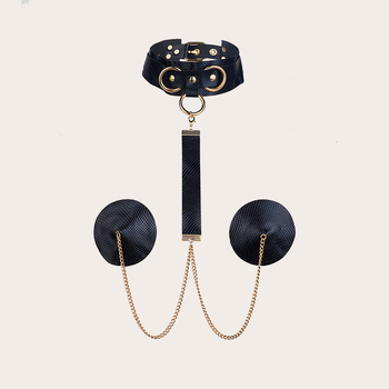 Punk stílusú mellkas- és testlánc, PU bőr, mellbimbó lánccal, egyedi csomagolás, geometriai dizájn, nettó tömeg 53 g