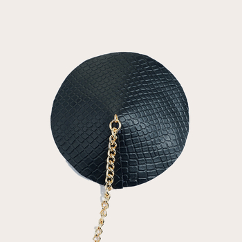 Punk stílusú mellkas- és testlánc, PU bőr, mellbimbó lánccal, egyedi csomagolás, geometriai dizájn, nettó tömeg 53 g