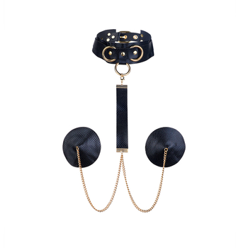 Punk stílusú mellkas- és testlánc, PU bőr, mellbimbó lánccal, egyedi csomagolás, geometriai dizájn, nettó tömeg 53 g