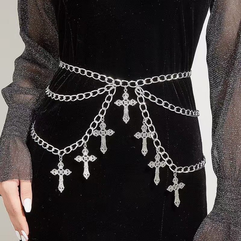 Križni kaiš za struk – unisex metalni body lanac, svestran stil, proljetni komad, predstavljen u proljeće 2023