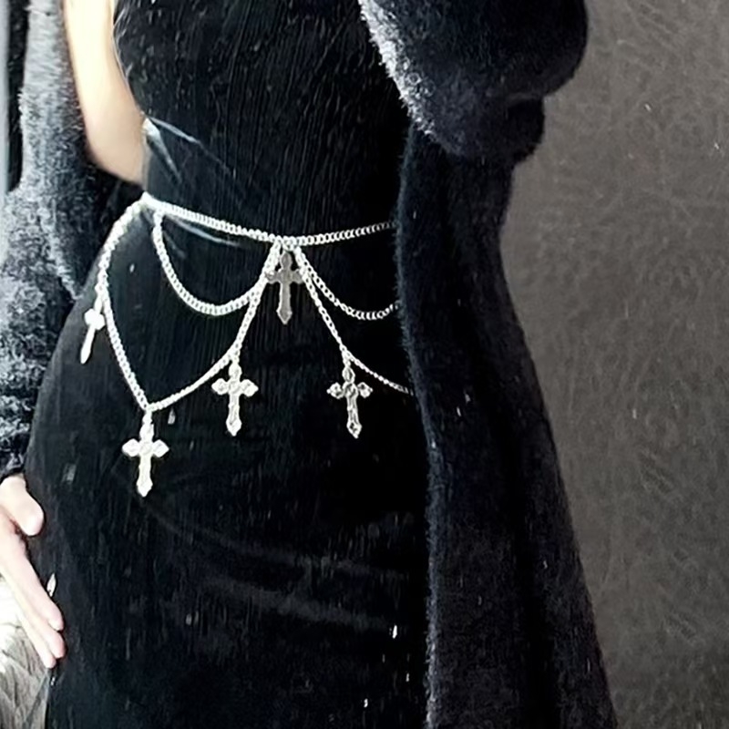 Križni kaiš za struk – unisex metalni body lanac, svestran stil, proljetni komad, predstavljen u proljeće 2023