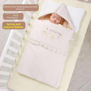 Kūdikių miego maišas su Anti-Kick Quilt rudens-žiemos sezonai, natūralaus medvilnės audinys, kašmyro užpildas