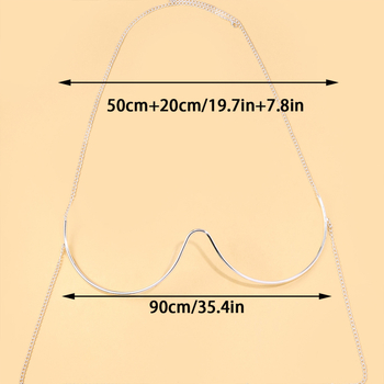 Női testlánc, geometriai dizájn, ötvözet, elektrolitikus bevonat, geometria sorozat