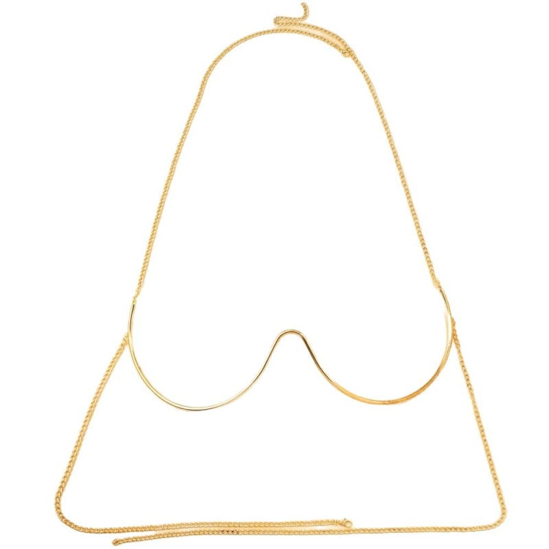 Női testlánc, geometriai dizájn, ötvözet, elektrolitikus bevonat, geometria sorozat