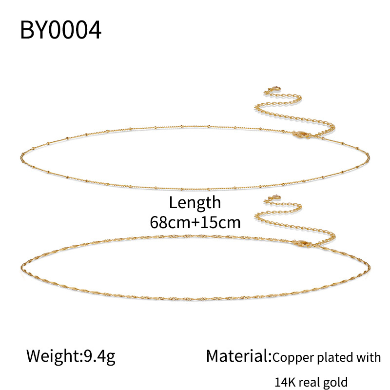 Fém derékszíj lánc átlátszó dupla dizájnnal, hossz 60–80 cm, szélesség 0,2 cm, egy övcsat, fiatal nőknek