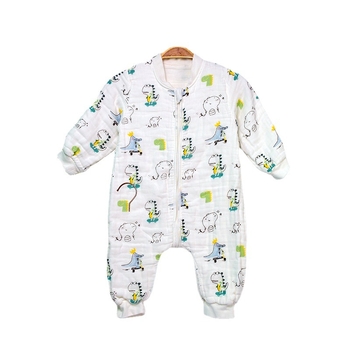 Sac de dormit pentru copii cu picioare, pentru toate anotimpurile, material din bumbac 95%+, căptușeală și umplutură din bumbac pur, pentru 1–3 ani