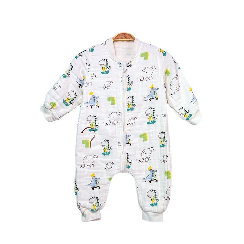 Sac de dormit pentru copii cu picioare, pentru toate anotimpurile, material din bumbac 95%+, căptușeală și umplutură din bumbac pur, pentru 1–3 ani