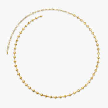Lanac za struk od metala s perlicama, casual stil, jednodijelni lanac, duljina ispod 60 cm, širina 2 mm