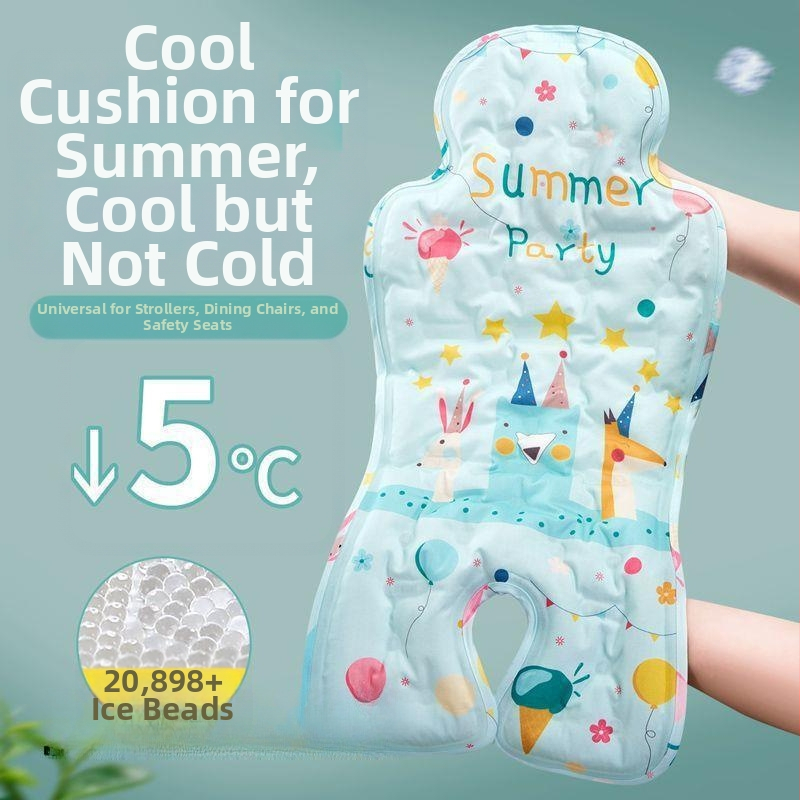Saltea de răcire cu perle de gheață pentru sugari și copii – potrivită pentru cărucioare și scaune de masă, vară universal