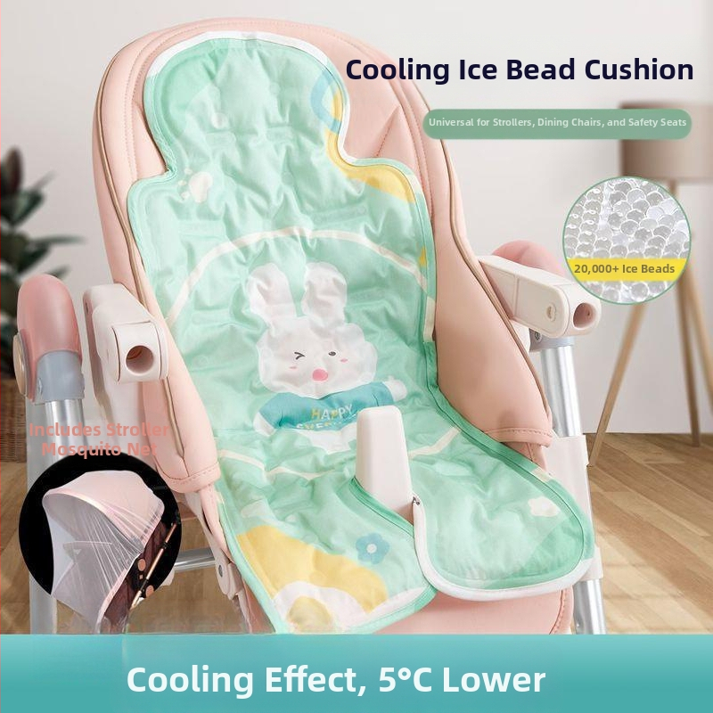 Saltea de răcire cu perle de gheață pentru sugari și copii – potrivită pentru cărucioare și scaune de masă, vară universal