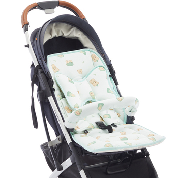 Nan baby Pernă pentru scaunul de la căruciorul pentru bebeluși — bumbac + fir de mătase + ice silk, strat respirabil de răcire, potrivit pentru 0–1 an, procesare personalizabilă