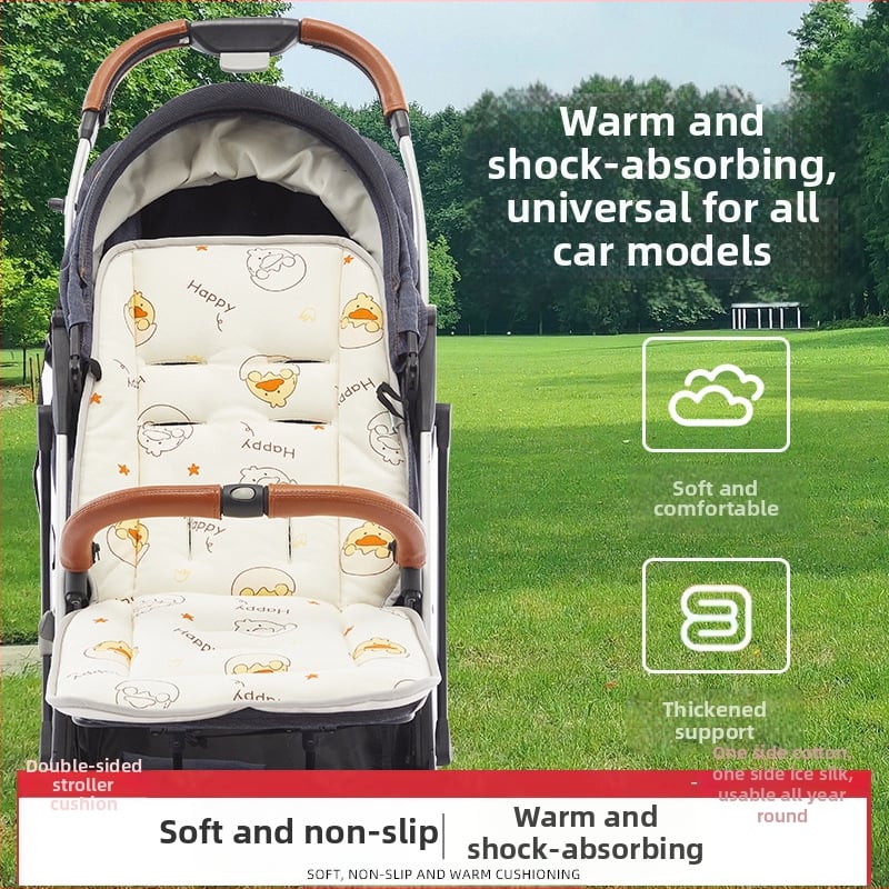 Nan baby Pernă pentru scaunul de la căruciorul pentru bebeluși — bumbac + fir de mătase + ice silk, strat respirabil de răcire, potrivit pentru 0–1 an, procesare personalizabilă