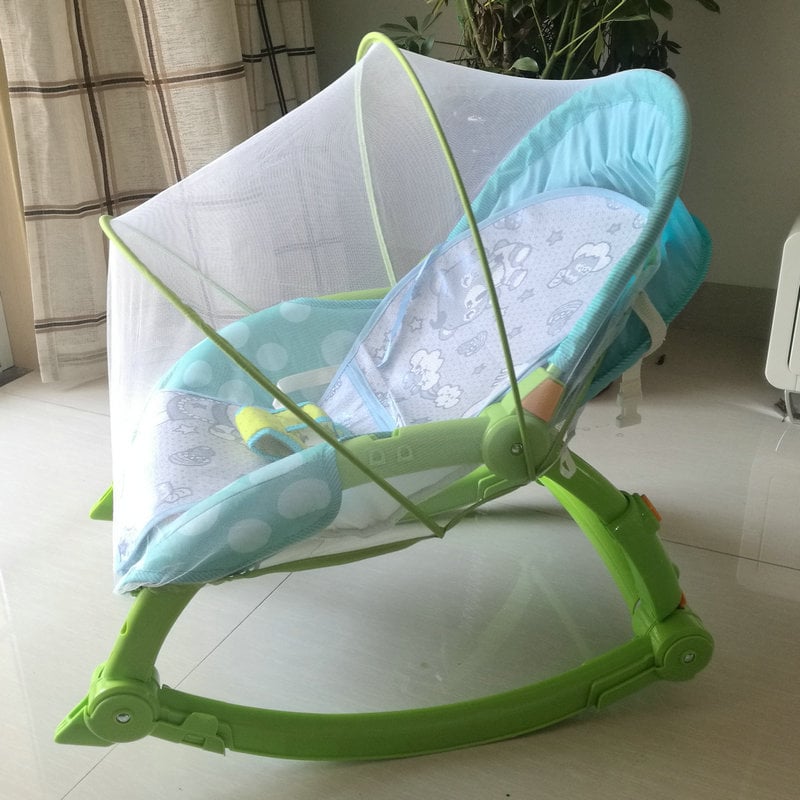 Beibeijia scaun balansoar pentru bebeluși, covoraș de vară din in pentru cărucior, potrivit pentru 0–2 ani, personalizabil