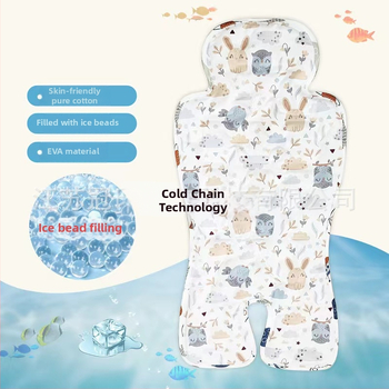 Saltea de răcire pentru sugari – față din bumbac, spate EVA – potrivită pentru cărucior și scaun de masă – Personalizare disponibilă