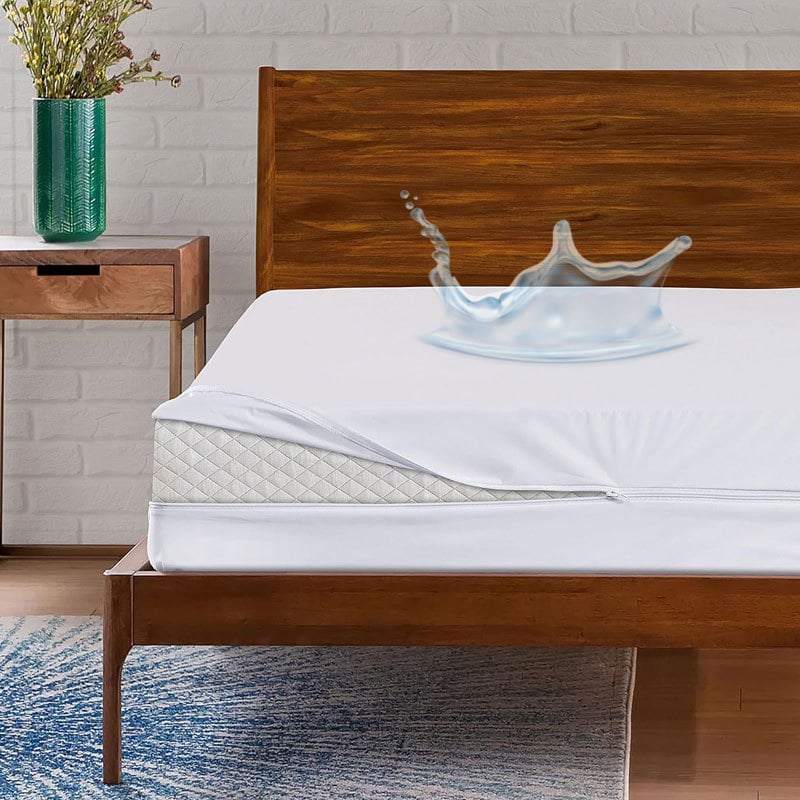 Vandeniui atsparus lovos užtiesalas su pilnu 6 pusių dengimu, kvėpuojantis, iš cheminio pluošto, 300-500 g/m².