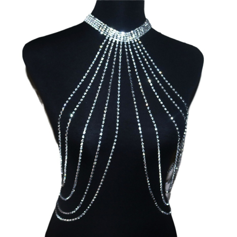 Tijelo lanac grudnjak s dugim resicama (Princess Series) – materijal: rhinestone, kristali u prahu, elektroplatiranje, samostalno pakiranje, ženski stil