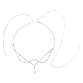 Lanț talie pentru corp – cristale, stil coreean, lungime 80–100 cm, lățime 2 cm