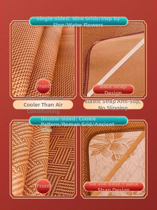 Covoraș din fibră de celuloză pentru bebeluși și copii — pliabil, pentru o singură persoană, dual-use, vară pentru internat și acasă