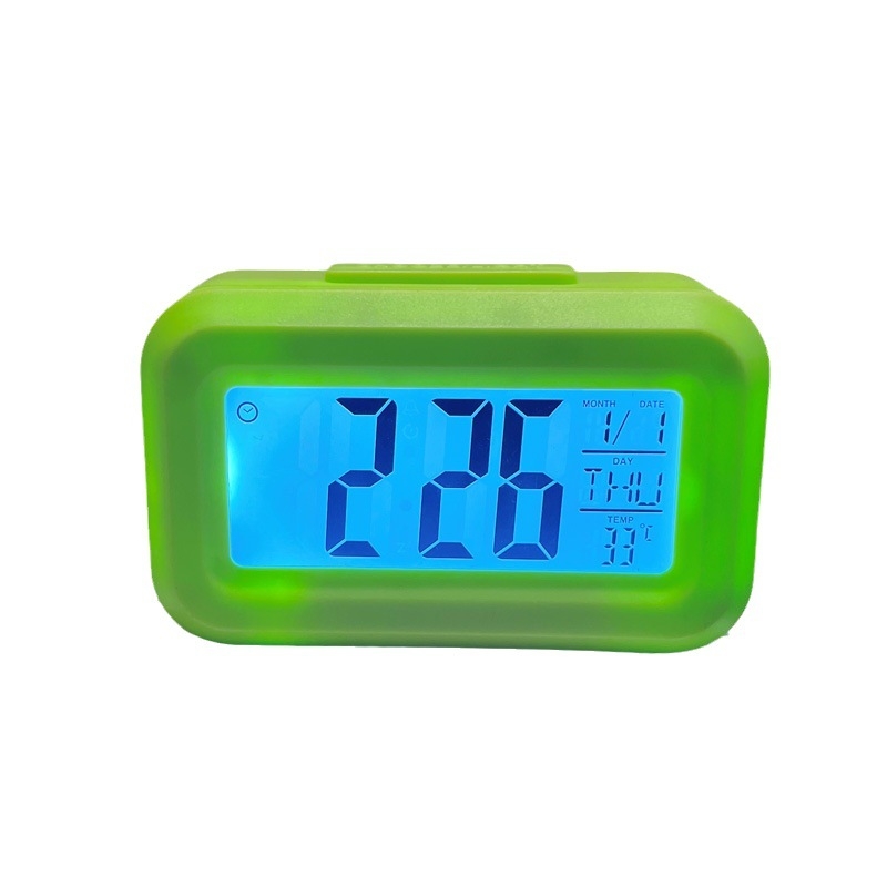 Ceas de alarmă — mini timer electronic pentru copii și studenți, ceas de birou și cronometru de bucătărie, afișaj LCD, calendar, numărător invers, termometru, iluminare de fond