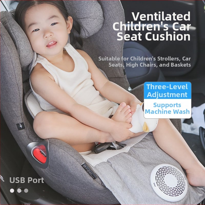 Pernă de șezut ventilată pentru bebeluți – pentru cărucior și scaun de masă (Brand: Ambain; Material: poliester, polipropilenă, ABS; Vârsta: 0–4 ani; Poziționare: Bebeluș; Categoria: pernă de șezut)