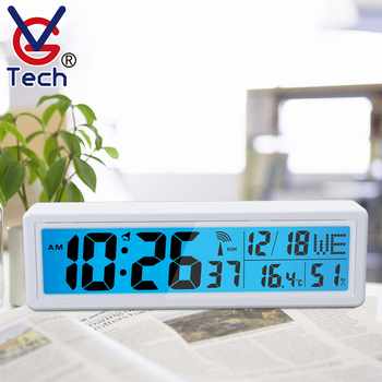 Budilica s LCD brojevima, termometar, vječni kalendar, alarm, odbrojavanje, prikaz mjeseca; napajanje baterijama, elektronički mehanizam, ABS kućište