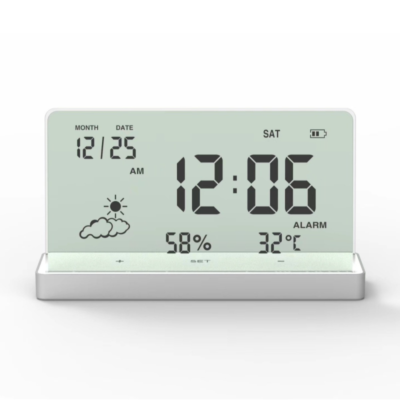 Budilica s dvostrukim LCD prikazom, napajana baterijom, elektronički pogon ClocTeck