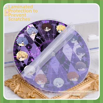 Budík Yaxi s vlastným vzorom - DIY akrylová dekorácia, obojstranný, elektronický pohon, batériové napájanie, plastové puzdro, ciferník z organického skla