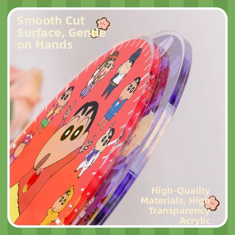 Budík Yaxi s vlastným vzorom - DIY akrylová dekorácia, obojstranný, elektronický pohon, batériové napájanie, plastové puzdro, ciferník z organického skla