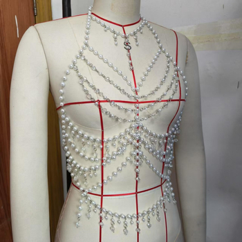 Perlni tijelo lanac za ženski top – geometrijski stil, bez ugrađenih dragulja, individualno pakiranje, prilagodba, proljeće 2025