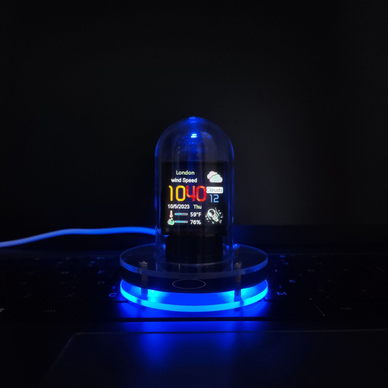 Befuns Nixie-Glow sat s prikazom vremena na stranici, pametna Bitcoin desktop dekoracija, termometar i vlaga, poklon za dečka