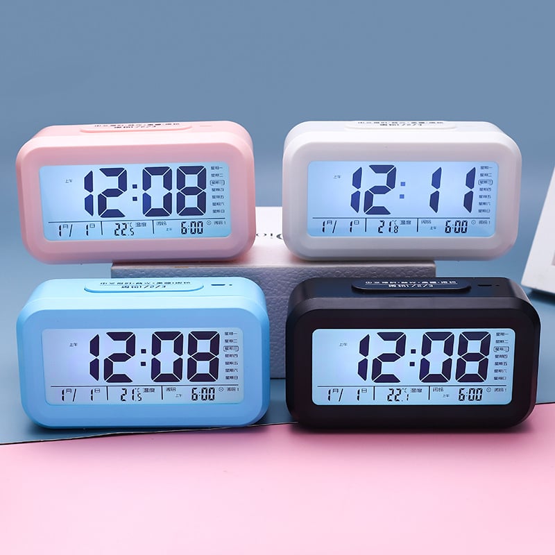 LCD stolni sat s alarmom i kalendarom, termometrom i mjerenjem vlage - model XL-012803