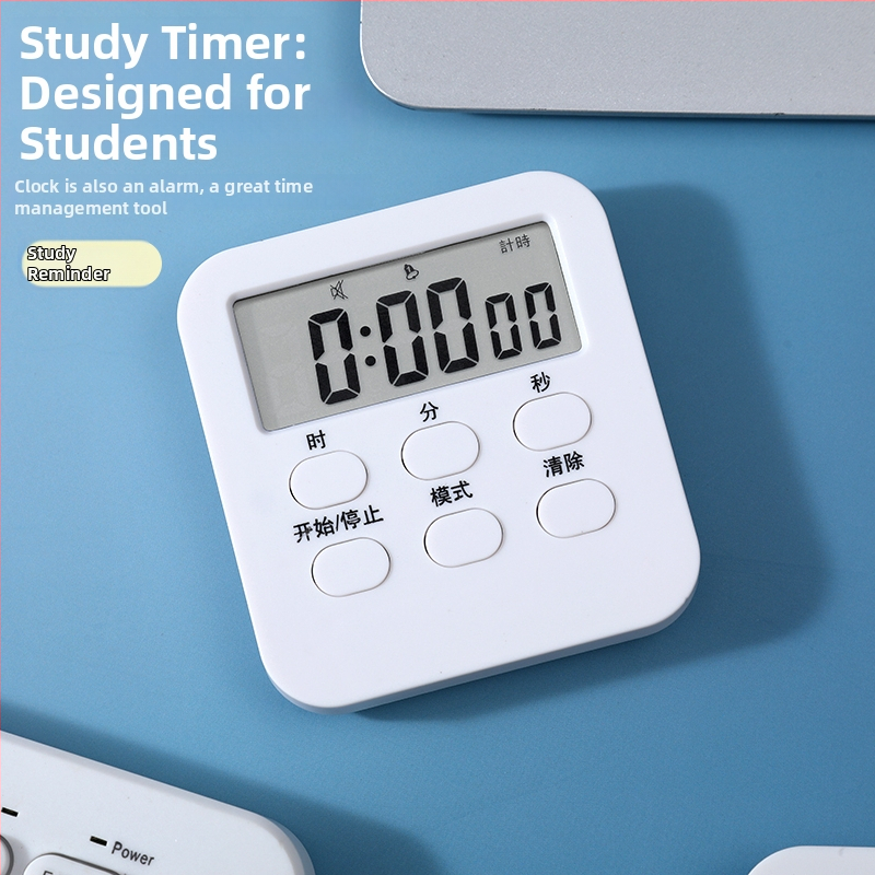 Digitaalne laualine taimer LED-ekraaniga, elektrooniline mehhanism, patareidega toidetud, sobib õppetööks, kontoriks ja köögiks