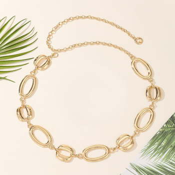 Lanț metalic de talie pentru corp, stil versatil, lungime 80–100 cm, lățime 3,1 cm, pentru femei adulte