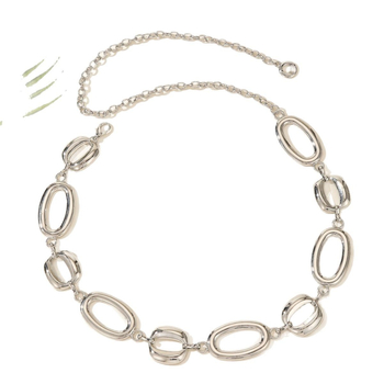 Lanț metalic de talie pentru corp, stil versatil, lungime 80–100 cm, lățime 3,1 cm, pentru femei adulte