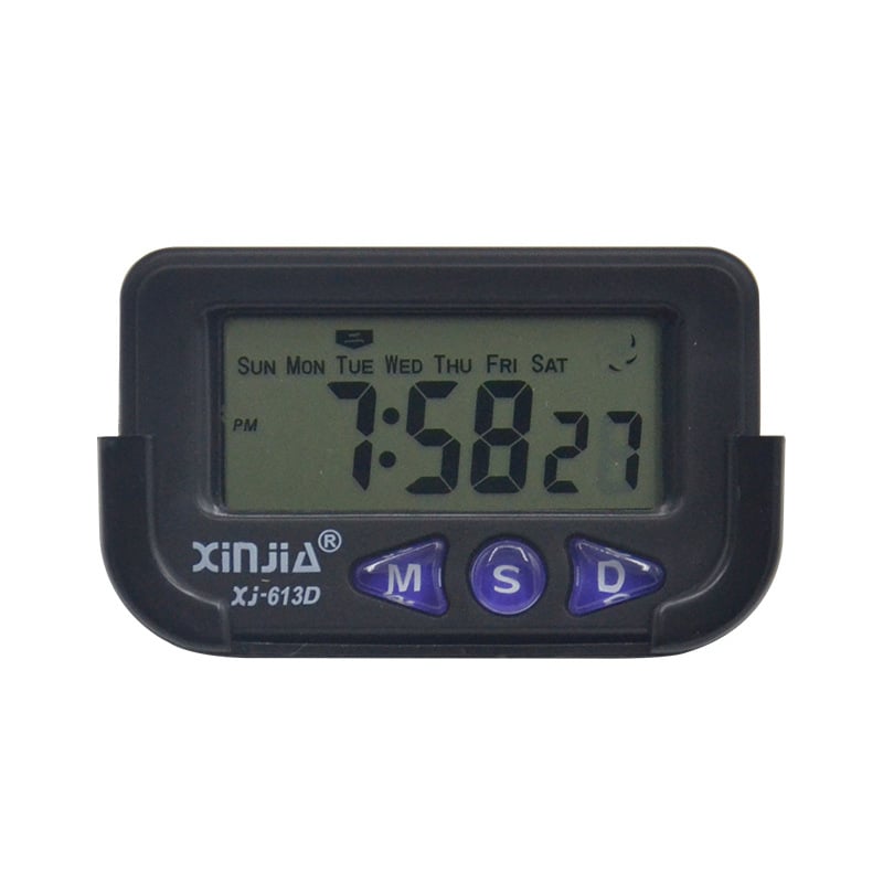 Xinjia XJ-613D budilnik s LCD zaslonom, napajanje baterijom, plastično kućište